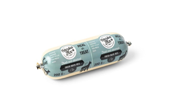 Saucisse / Boudin Cuit à la Vapeur Canard 200g – Repas & Friandise Haute Valeur (Herbafix)