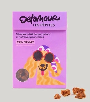 Friandises Chien Poulet & Superaliments – Les Pépites Format Nomade (Delamour)