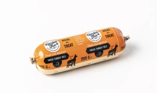 Saucisse / Boudin Cuit à la Vapeur Dinde 200g – Haute Digestibilité & Éducation (Herbafix)