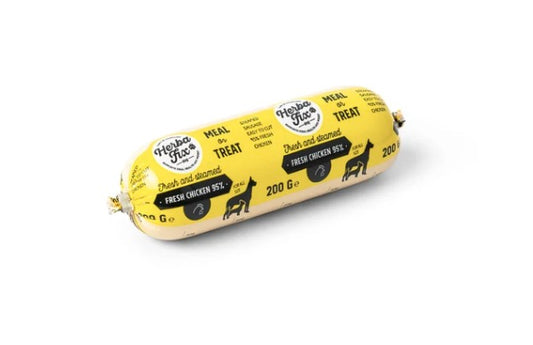 Saucisse / Boudin Cuit à la Vapeur Poulet 200g – Repas Complet & Éducation (Herbafix)