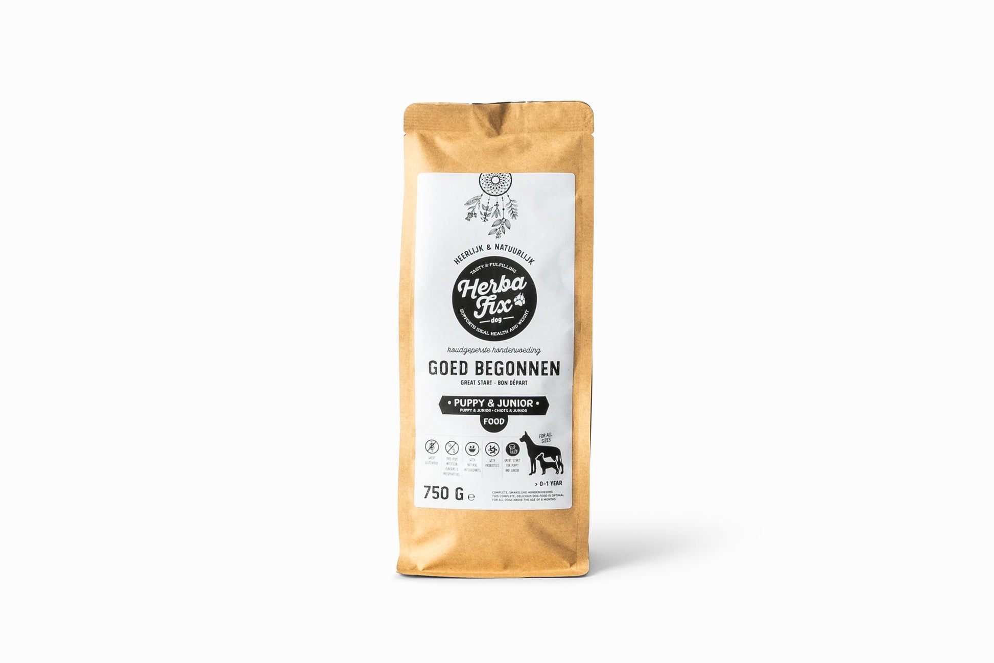 Sac de croquettes HerbaFix Junior pour chiot - Alimentation naturelle pressée à froid pour une croissance saine - Instinct Naturel Le Mans