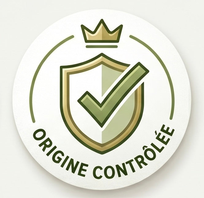 Icône d'un sceau symbolisant le contrôle rigoureux de l'origine des ingrédients Instinct Naturel