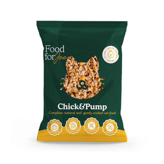 Repas frais Food for Joe Chicken-Licken au poulet pour chat, alimentation naturelle et humide.