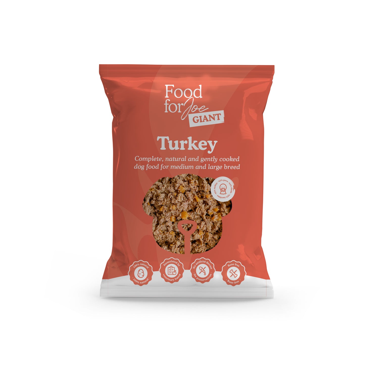 Repas frais Food for Joe Giant Turkey à la dinde pour chien, ration ménagère naturelle et légère