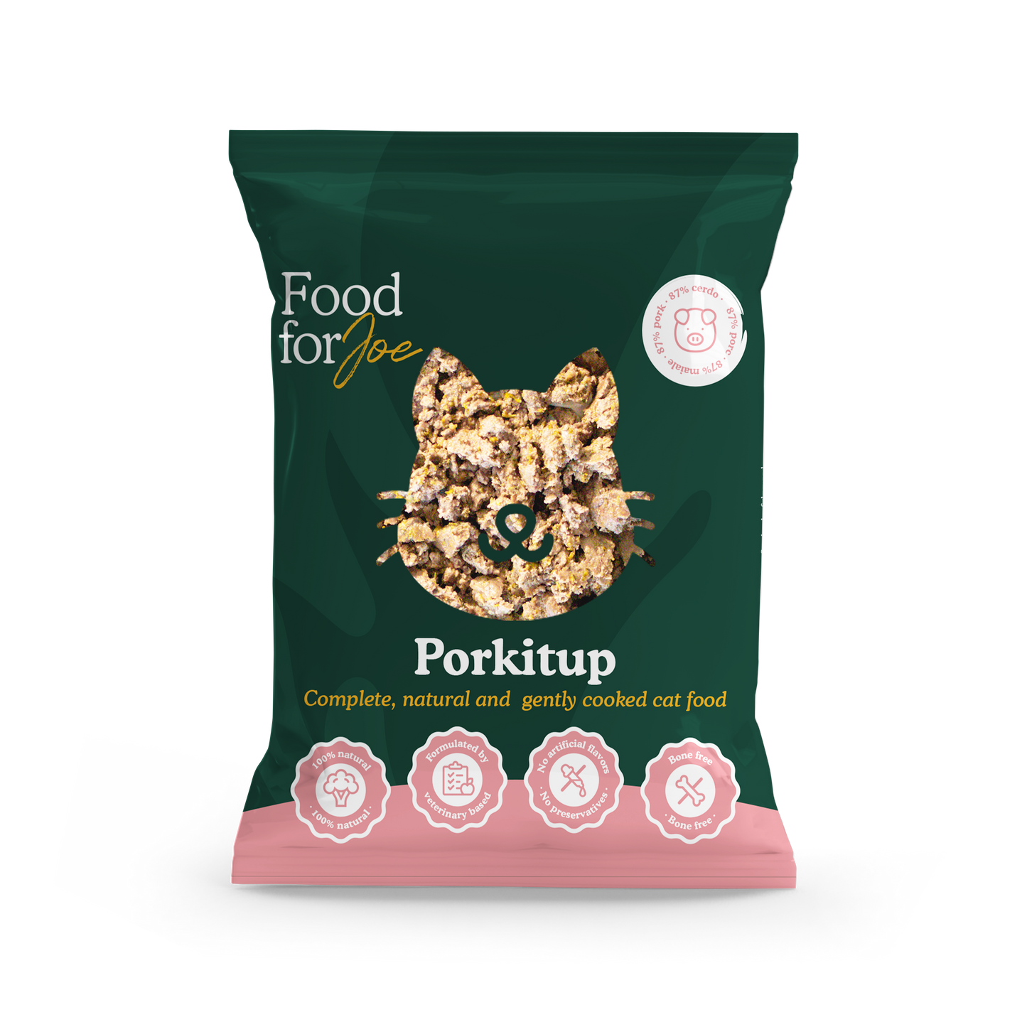 Repas frais Food for Joe Pork-A-Doodle-Doo au porc pour chat, alimentation fraîche et appétante